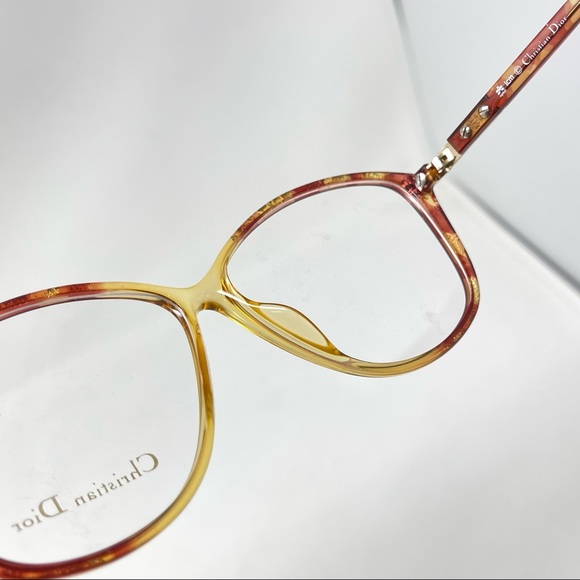VINTAGE CHRISTIAN DIOR big Eyeglasses Frame 80'S 2531 32 GOLD Germany big 60mm - Picture 8 of 11